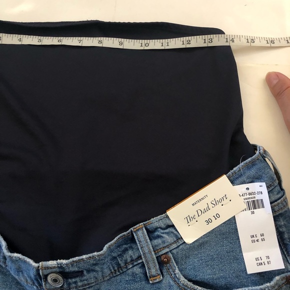 Abercrombie & Fitch The Dad Short Maternity Denim Distressed OverThe Belly 30/10 - Picture 7 of 11